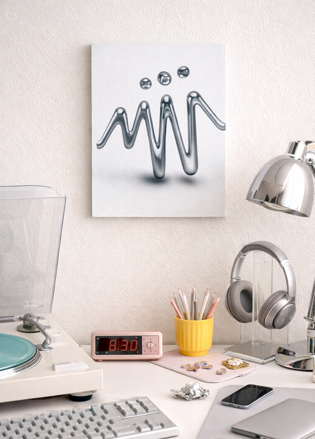 Chrome Logo – Original Airbrushed Painting