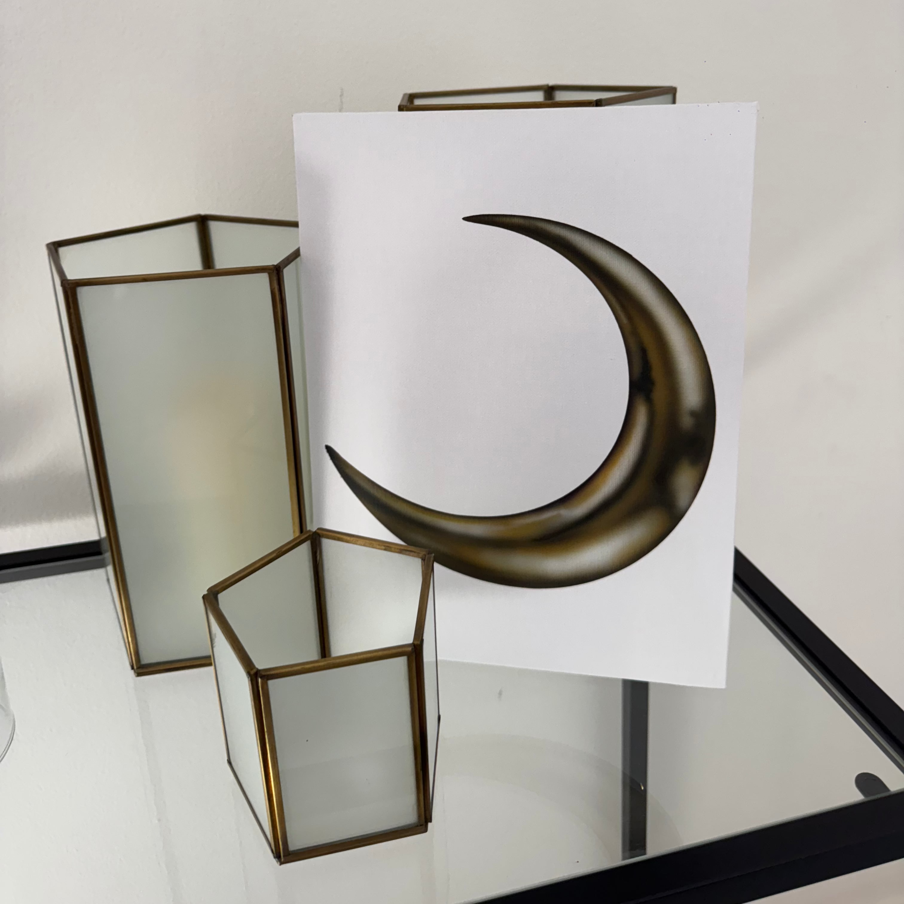 Golden Moon – Original Airbrushed Painting