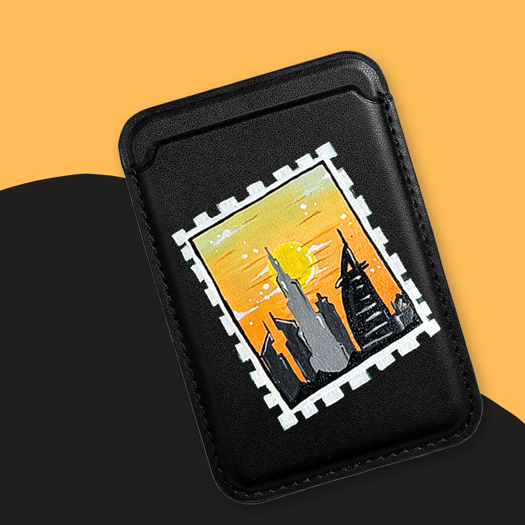 Magnetic Card Holder - Travel Stamp Edition