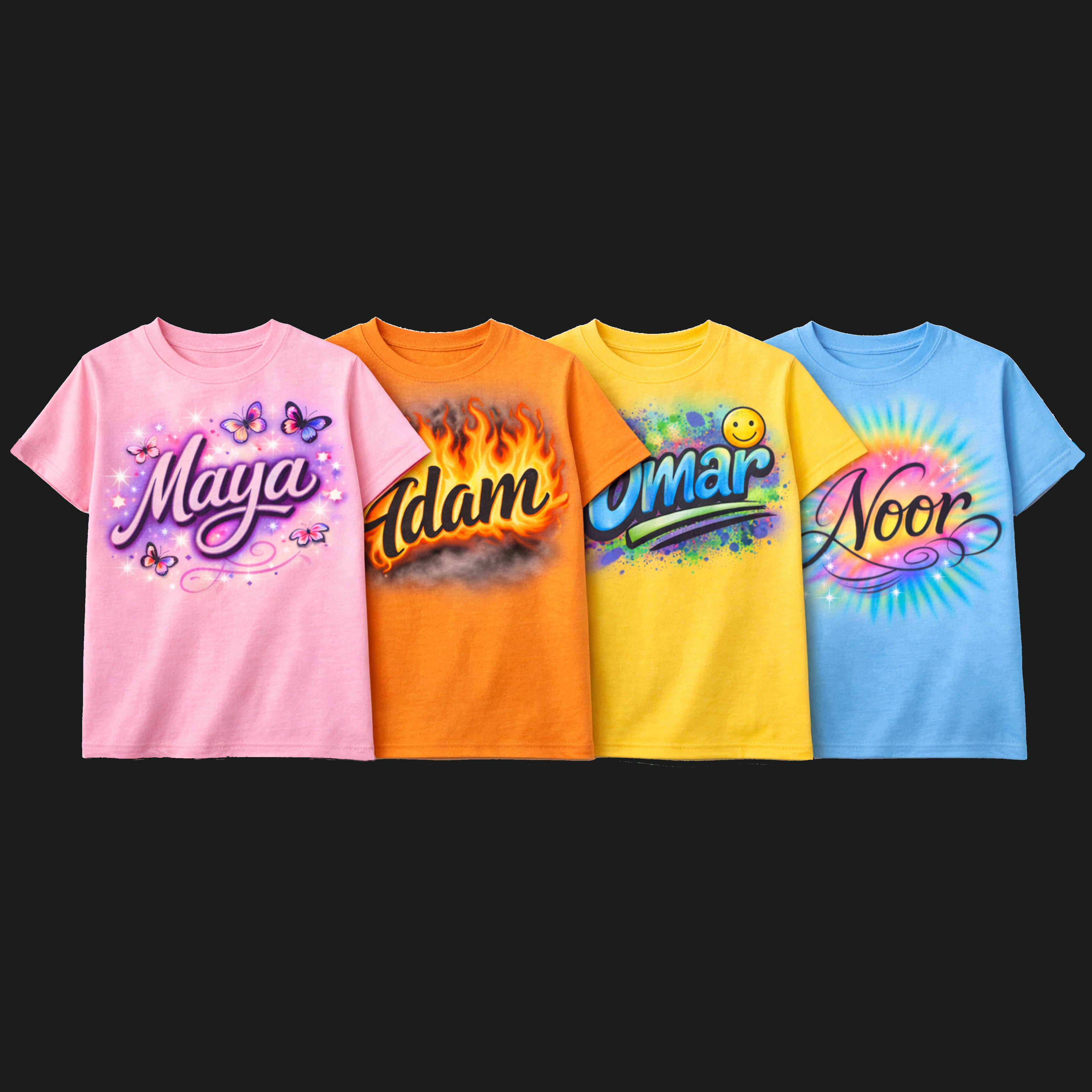Custom Airbrushed Name - Kids T-Shirt