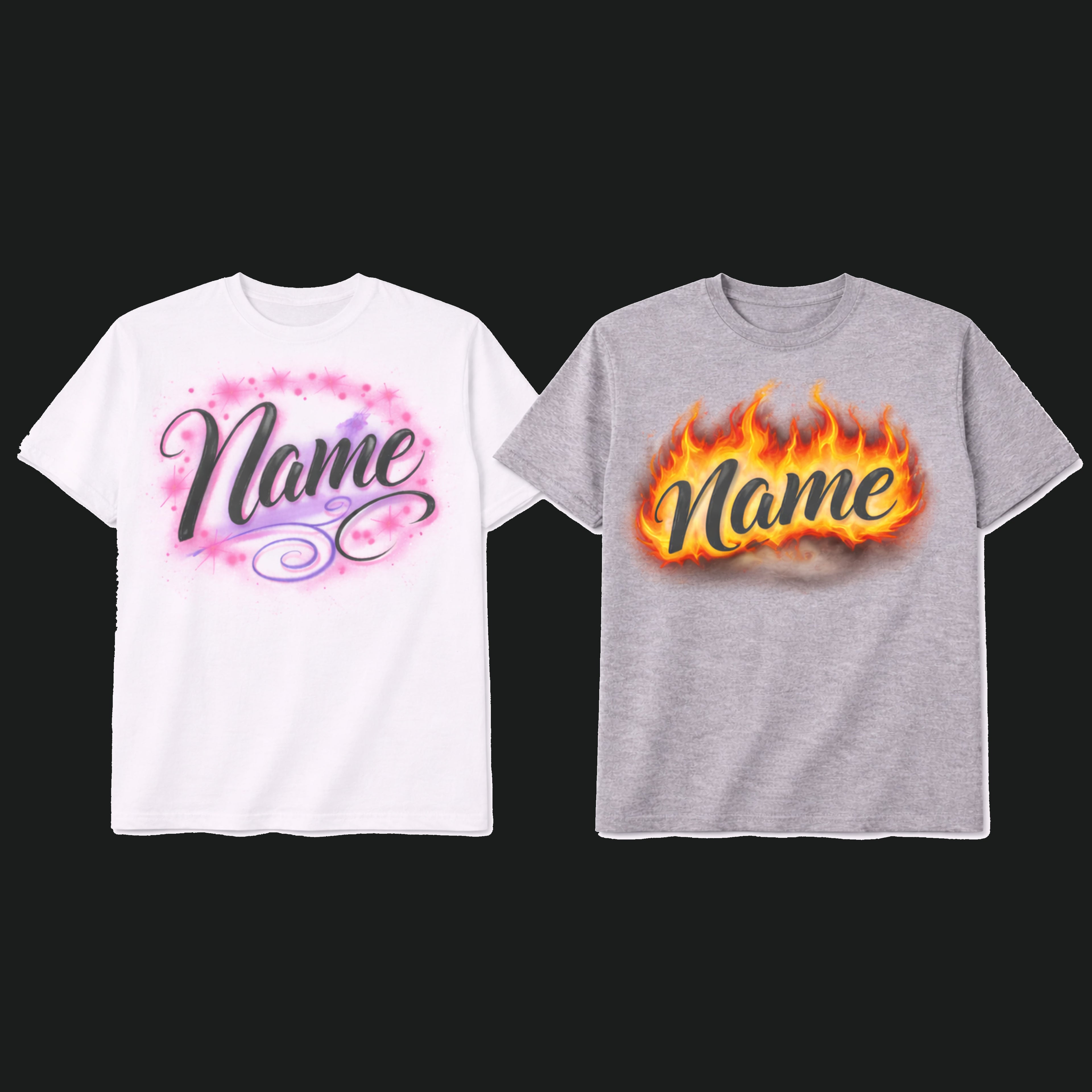 Custom Name - Airbrushed T-shirt