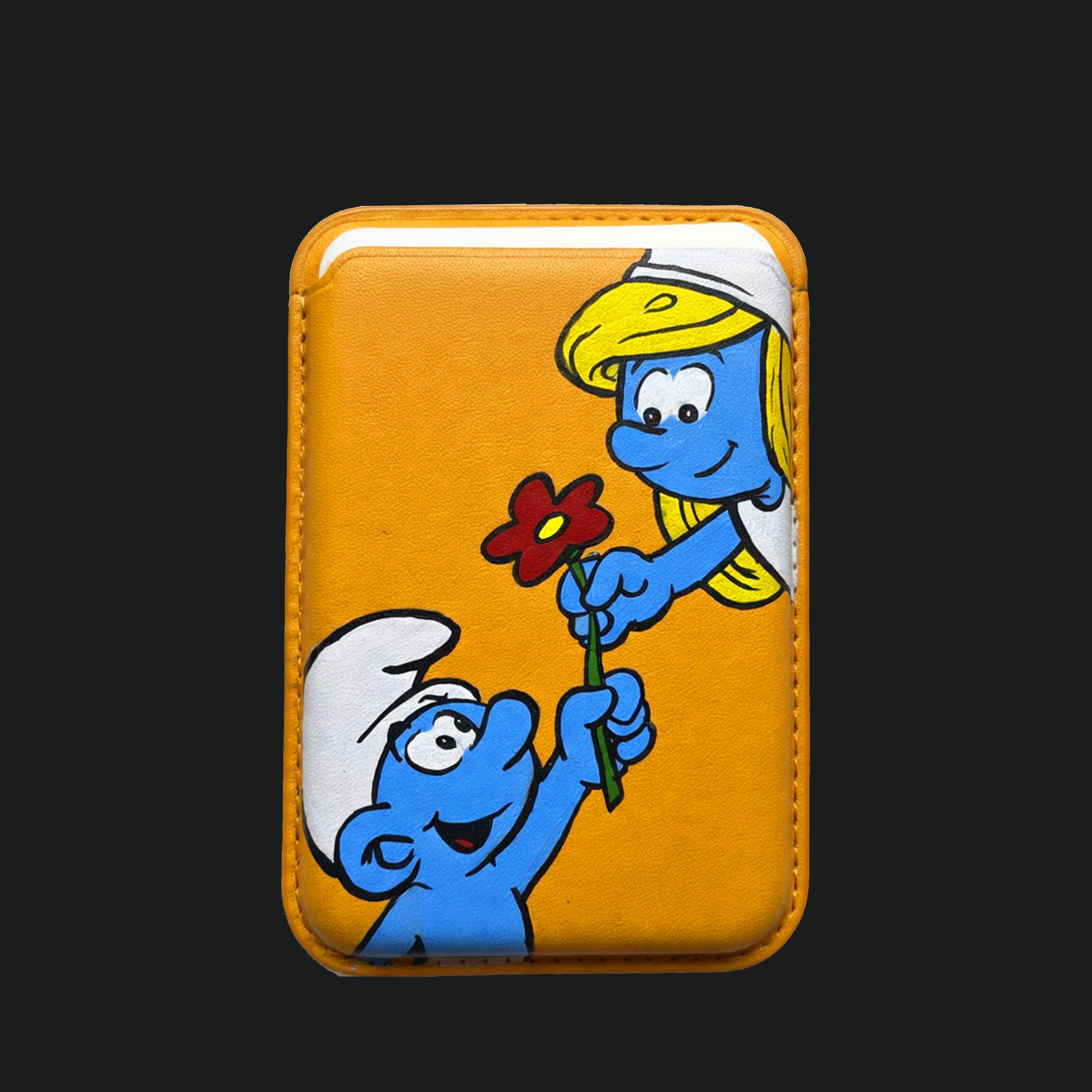 Magnetic Card Holder - Smurf & Smurfette